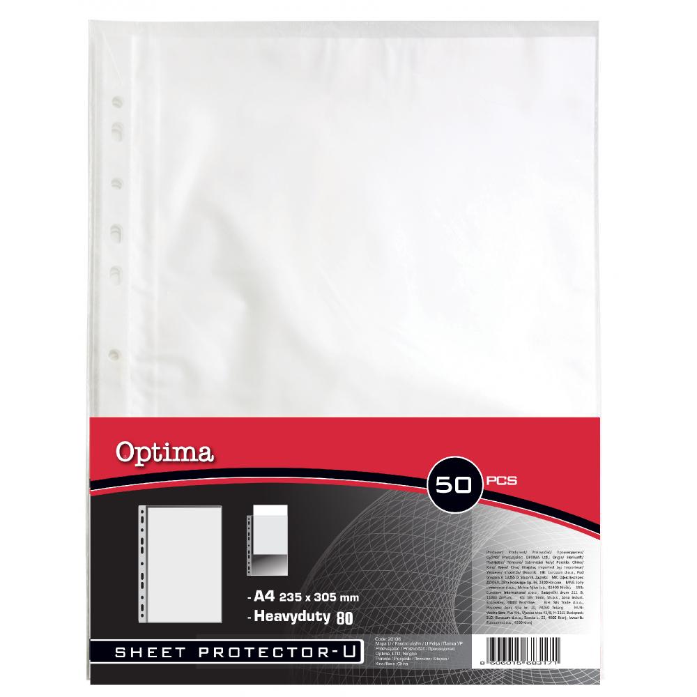 OPTIMA FOLIJA U CLEAR 80MIC A4+ 50/1