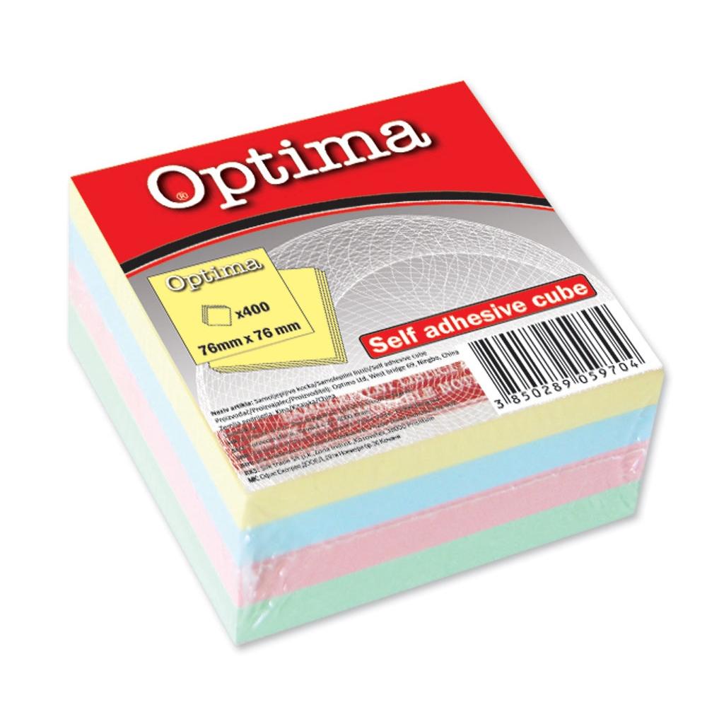 POST IT 76X76 KOCKA PASTEL 400 L OPTIMA