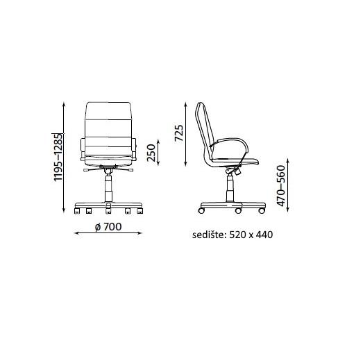 STOLICA LINEA CRNA