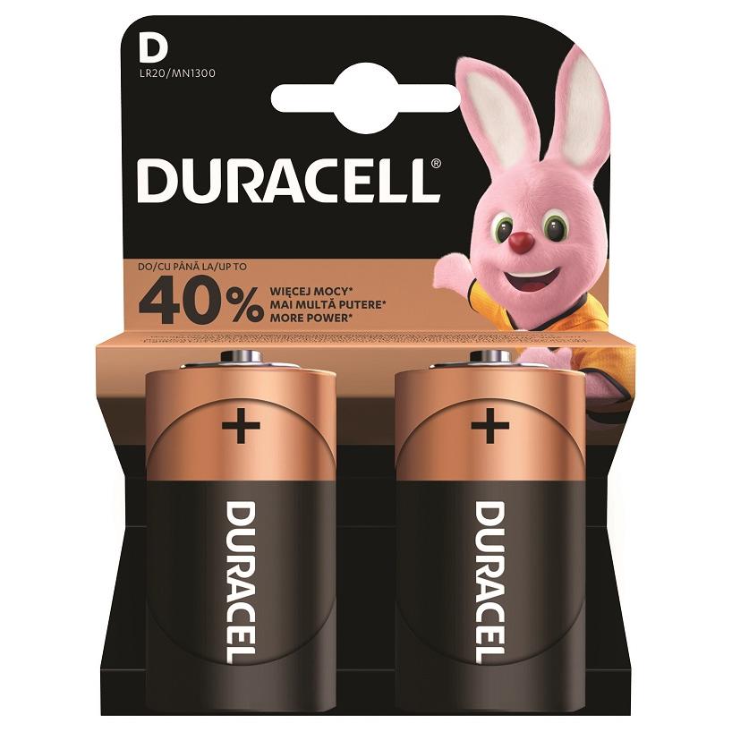 DURACELL Basic baterija D 2 kom LR20