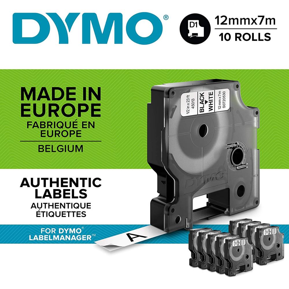 DYMO traka D1 12x7 crna/belom 8+2 PROMO