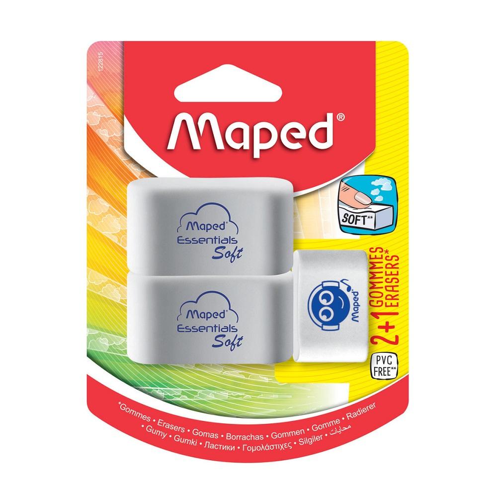 MAPED gumica Smiley Soft 2+1 blister