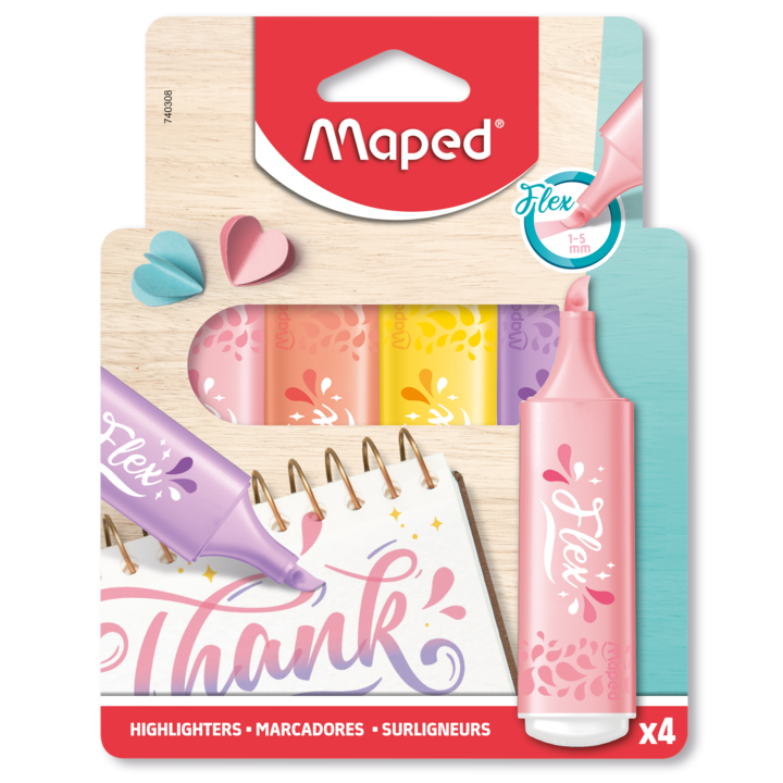 MAPED text marker FLEX PASTEL 1/4