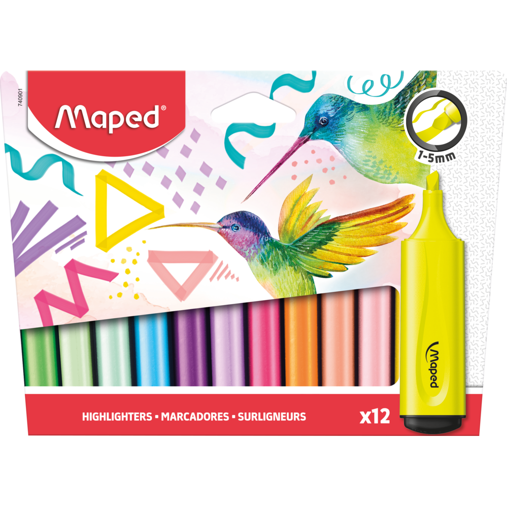 MAPED text marker FLUO PEP'S 1/12 SET