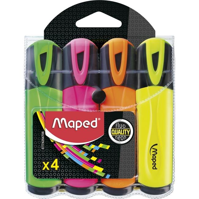 MAPED text marker FLUO PEP'S set 1/4