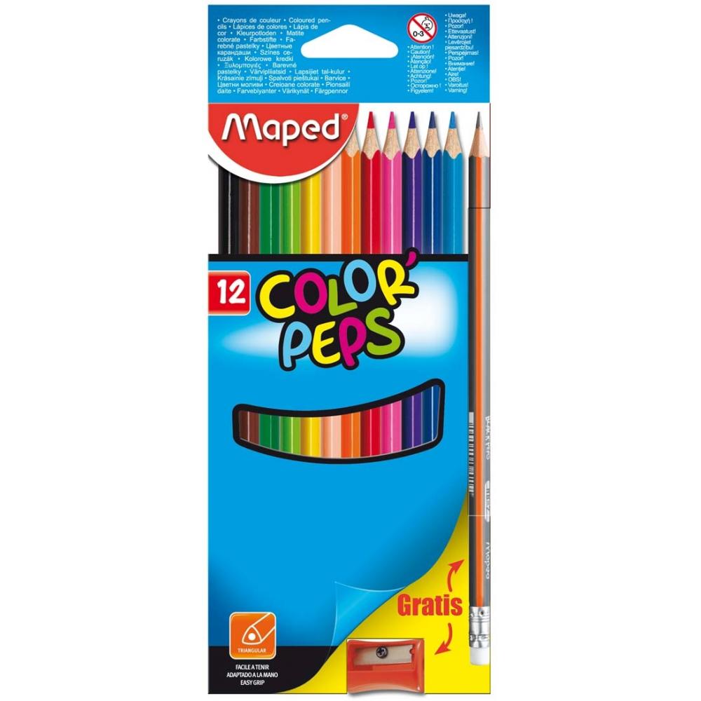 MAPED bojice Color Peps 12+grafitna+rez.