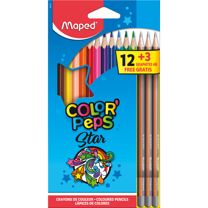 MAPED bojice Color Peps 12+3 grafitne ol