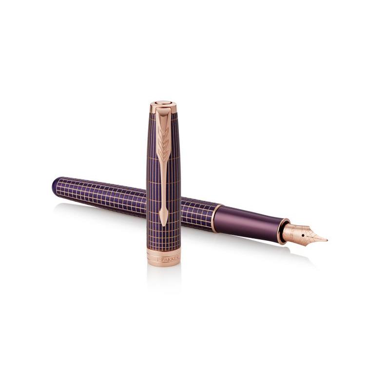 PARKER Royal NP SONET Purple Chisel 18K 