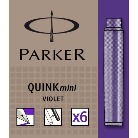 PARKER patrone mini QUINK purpur 1/6