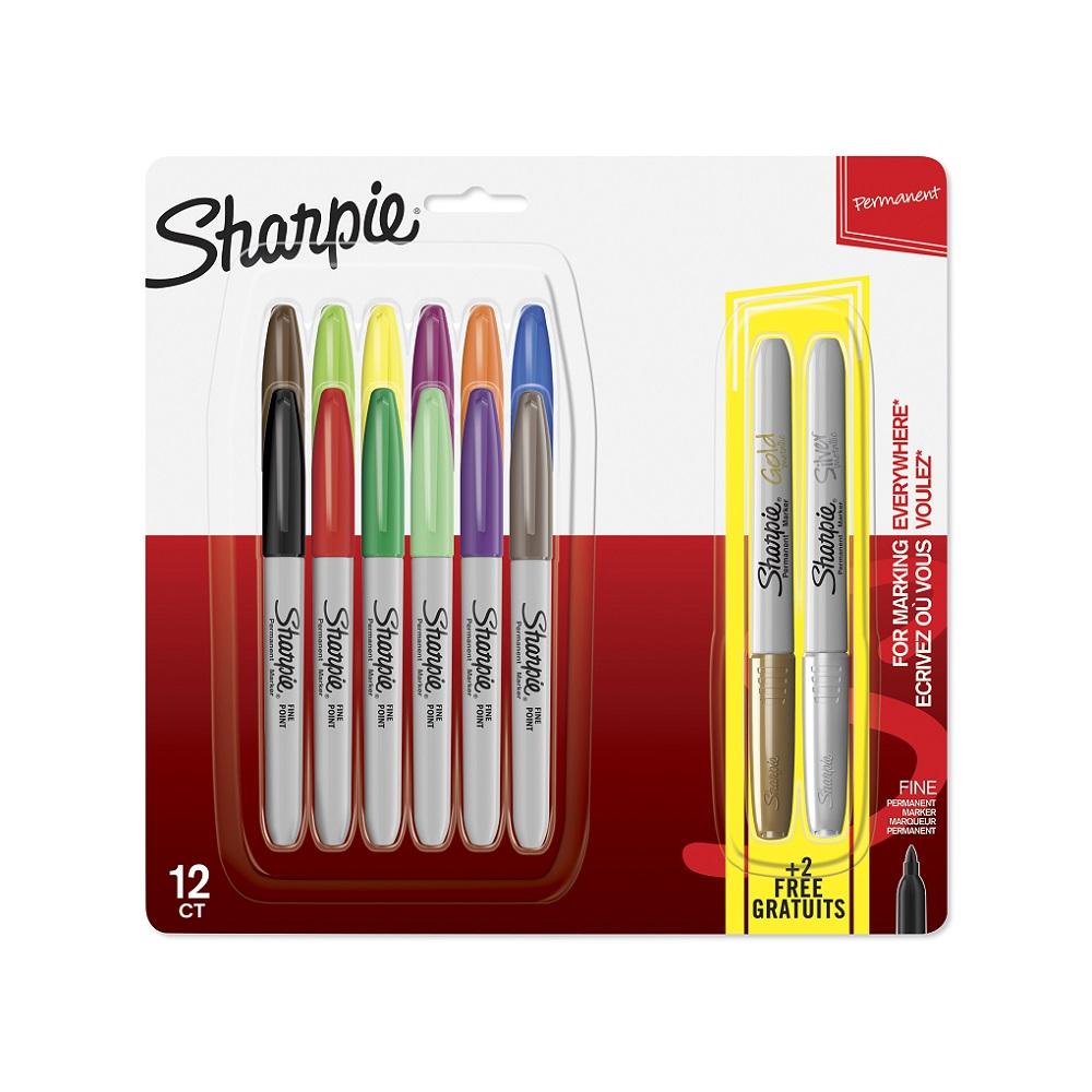 SHARPIE set markera FINE 12+2 blister