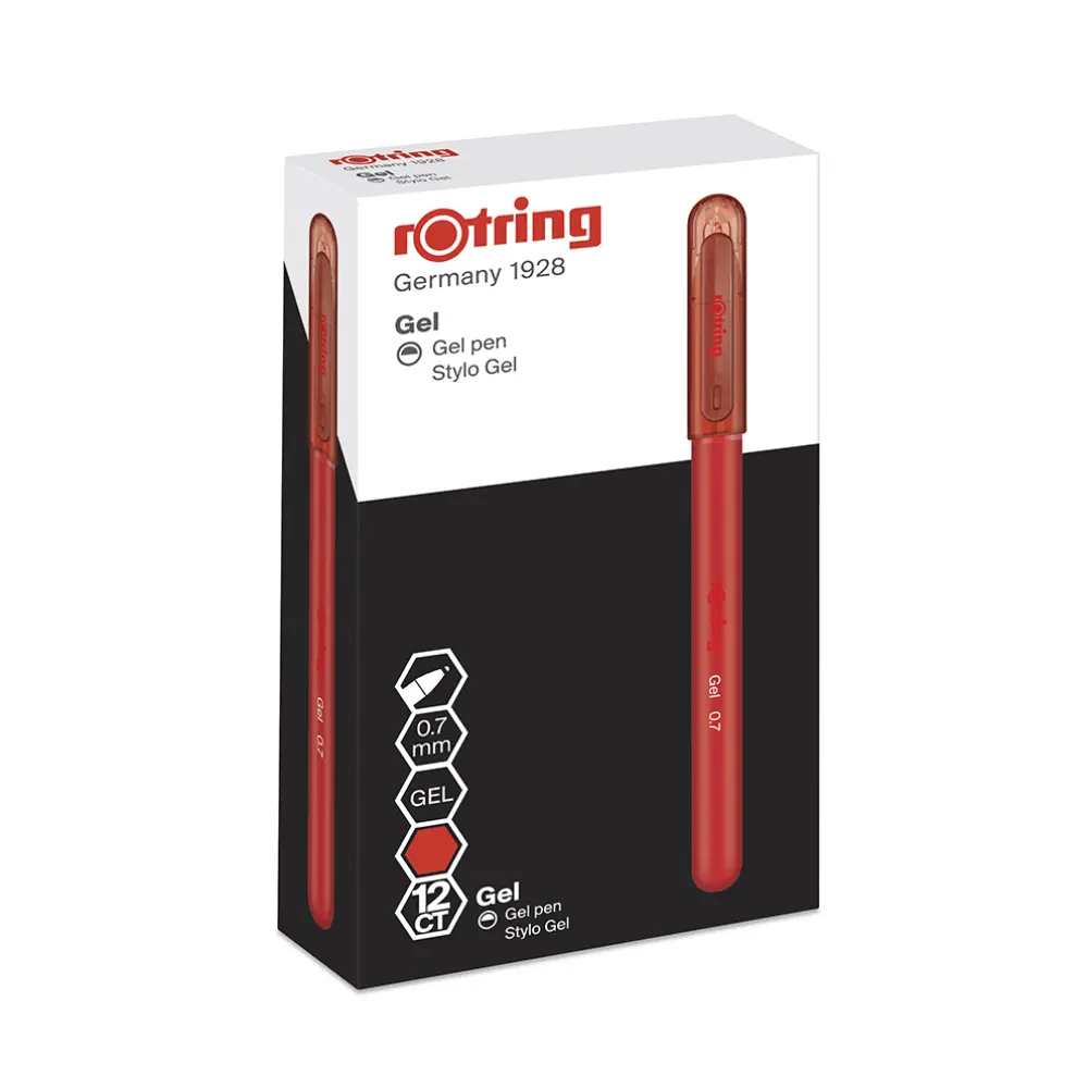 GEL ROLER ROTRING 0.7 RDEČA 12/1