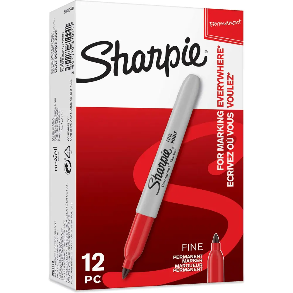 MARKER SHARPIE FINE RDEČA