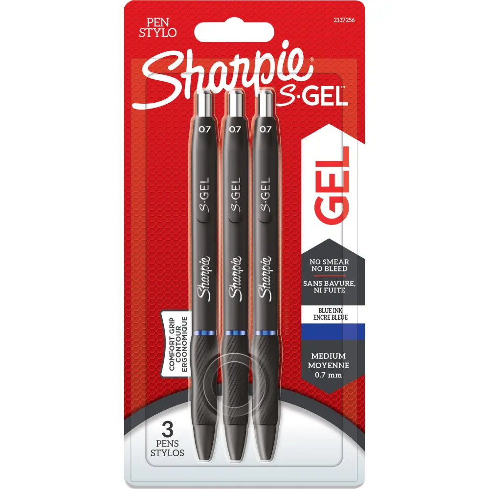 ROLER SHARPIE S GEL 0,7MM MODRA 3/1-BLIS