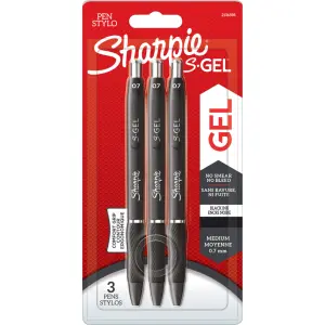 ROLER SHARPIE S GEL 0,7MM ČRNA 3/1-BLIS