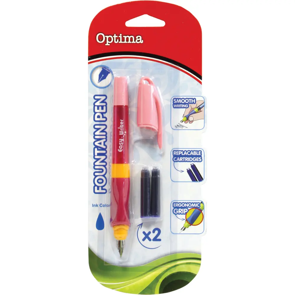Optima fountain pen with 2 ink cartridge