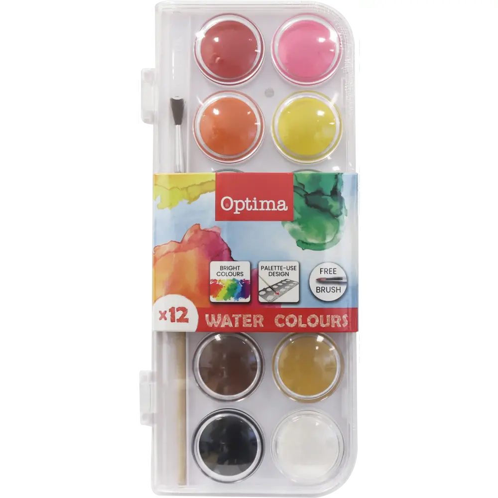 Vodene barvice OPTIMA WHITE12/1 PVC