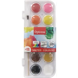 Vodene barvice OPTIMA WHITE12/1 PVC