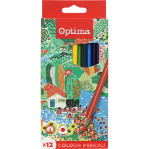 Barvice OPTIMA trikotne 12/1 karton