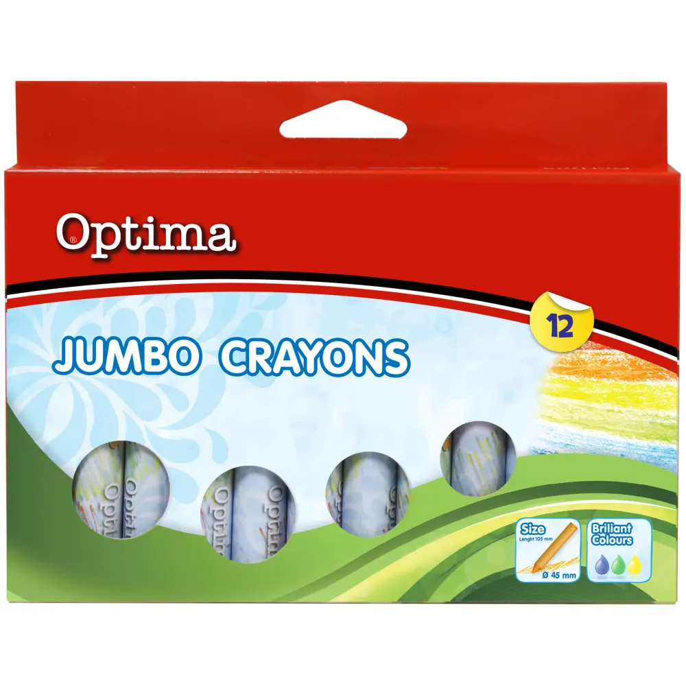 Voščene barvice Optima jumbo 12/1 karton