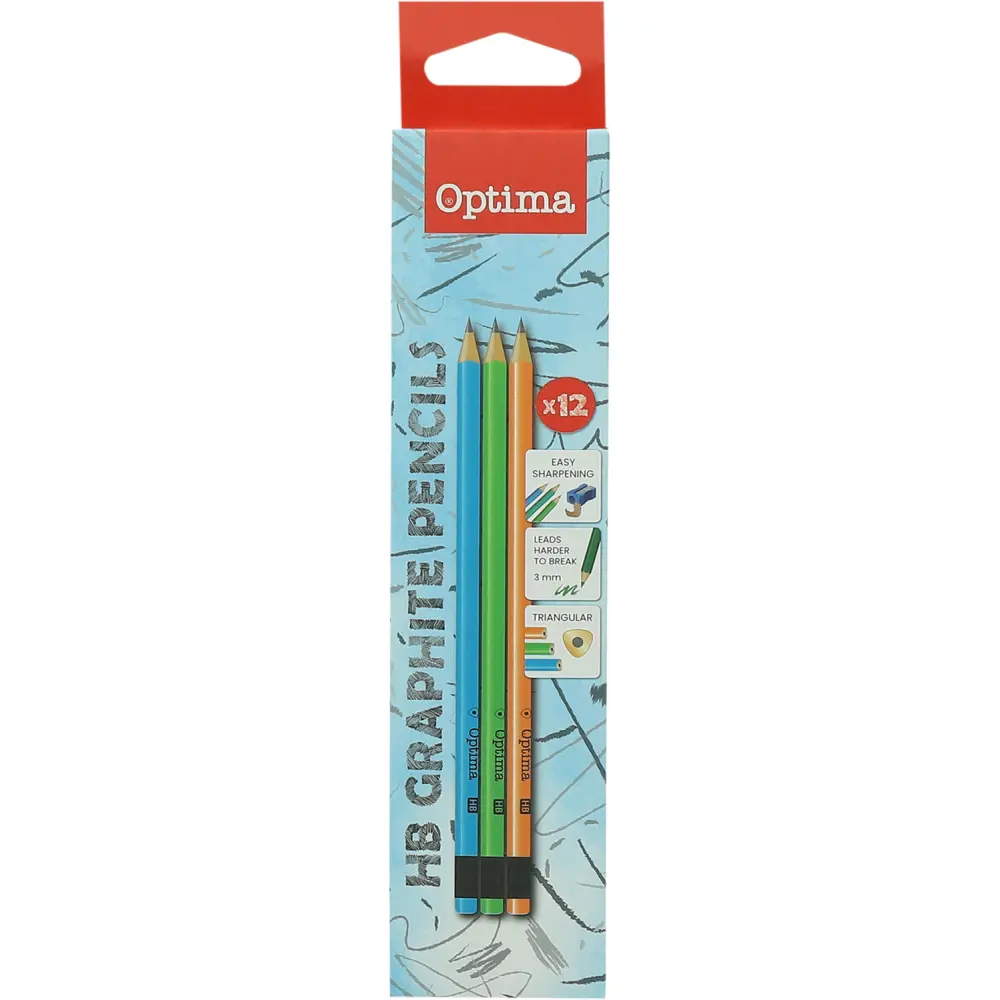 Grafitni svinčnik Optima HB z radirko