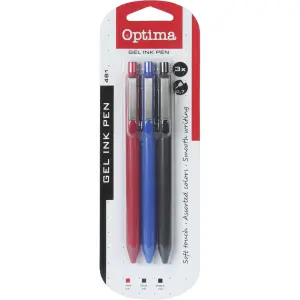 Gel pisala Optima, Soft Touch, 3 barve