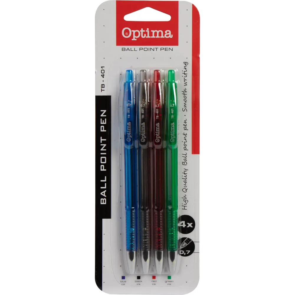 Kemični svinčnik Optima TB 401 sort 4/1