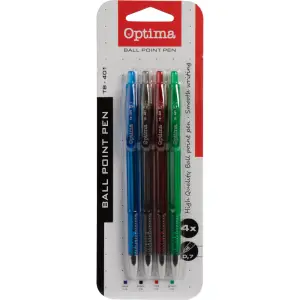 Kemični svinčnik Optima TB 401 sort 4/1