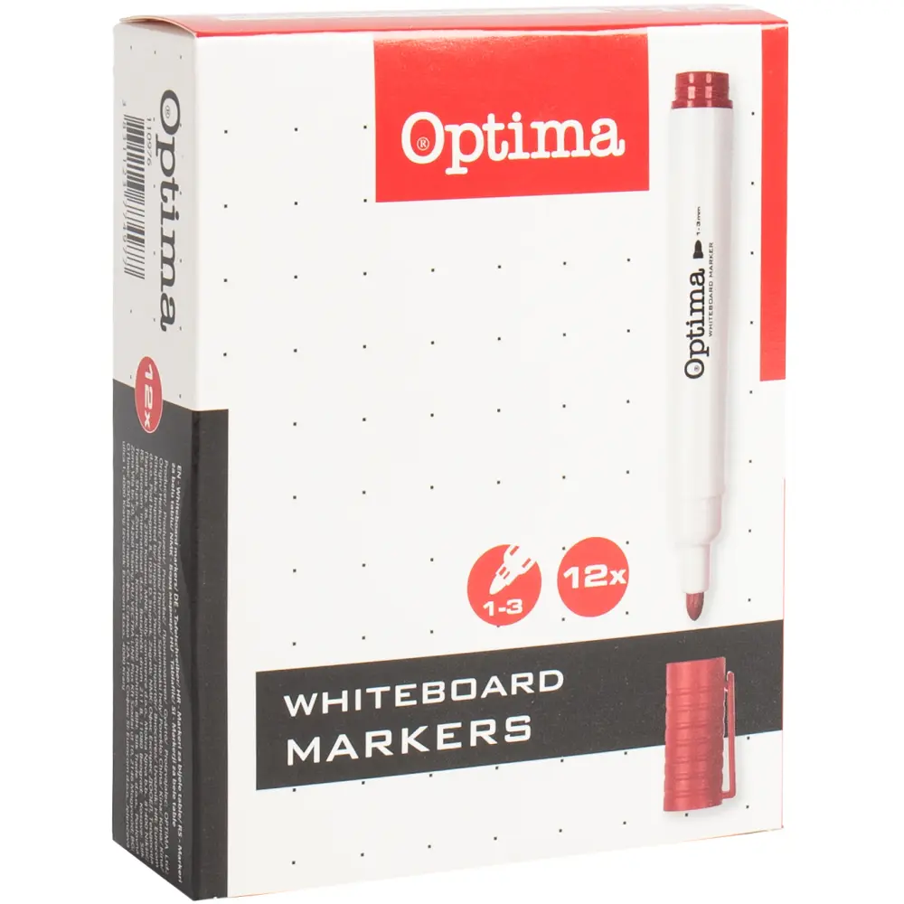 Marker za belo tablo OPTIMA, rdeč
