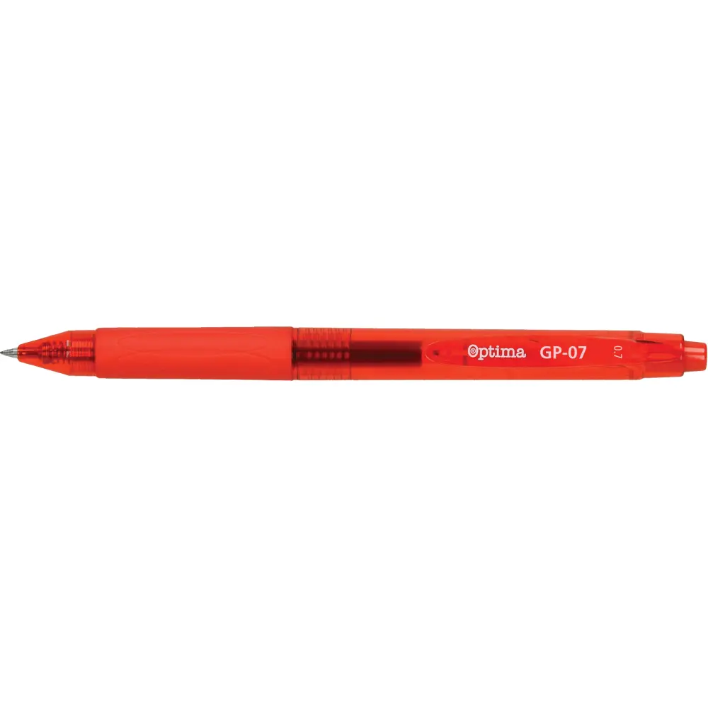 Gel pisalo Optima GP-07, rdeče, 0.7mm