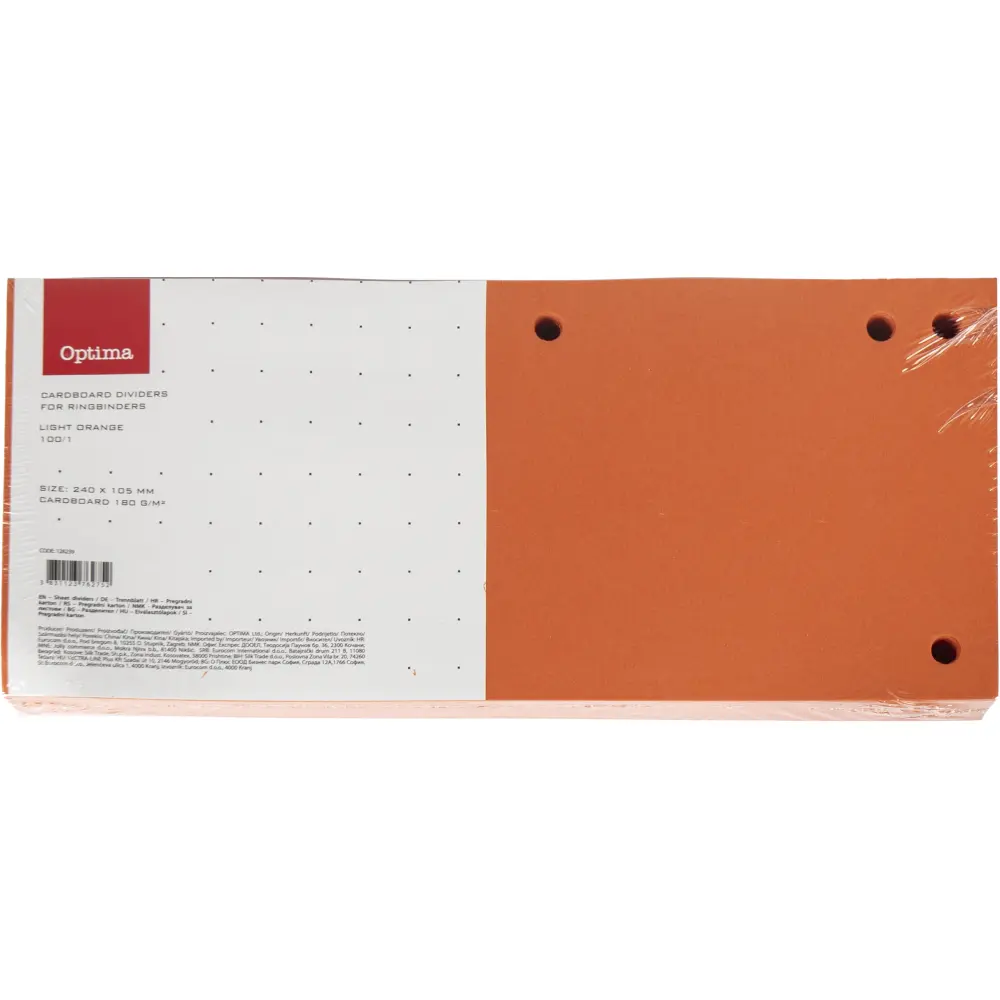 Pregradni karton 240x105mm oranžna 100/1