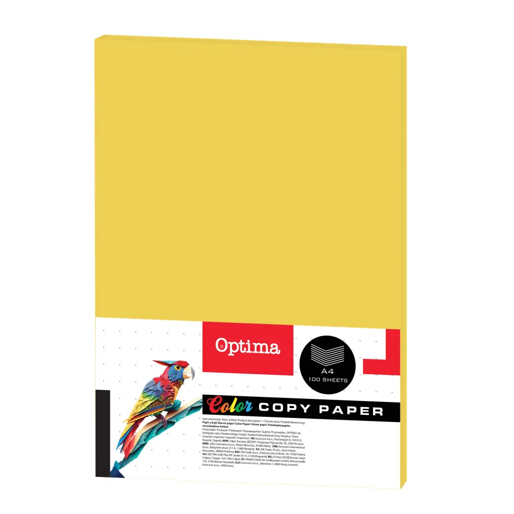 Papir fotok Optima A4 100/1 lemon 80g