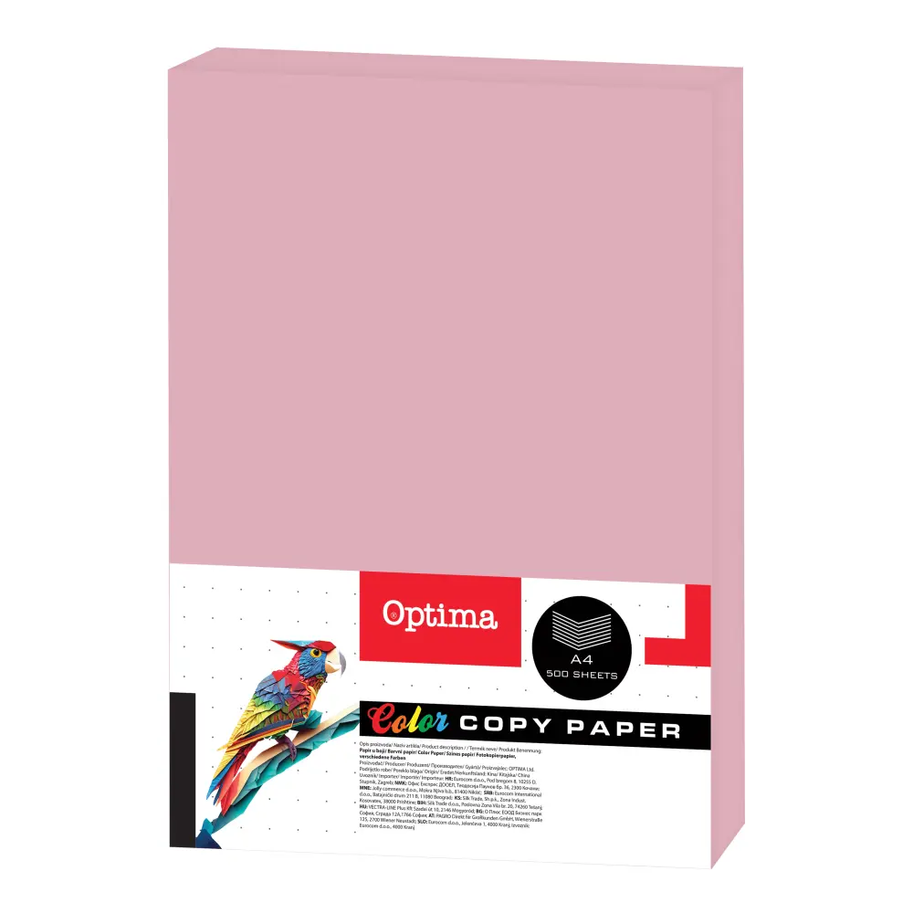 Papir fotok. Optima A4 500/1 pink 80g