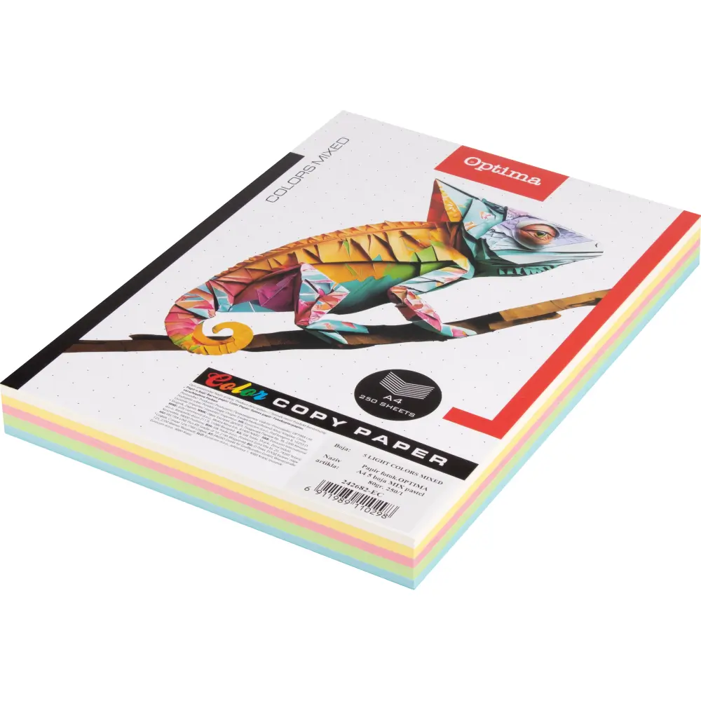 Papir fotok Optima A4 250/1 pastel mix