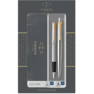 SET PARKER JOTTER DUO (FP+BP) SREBRNA GT