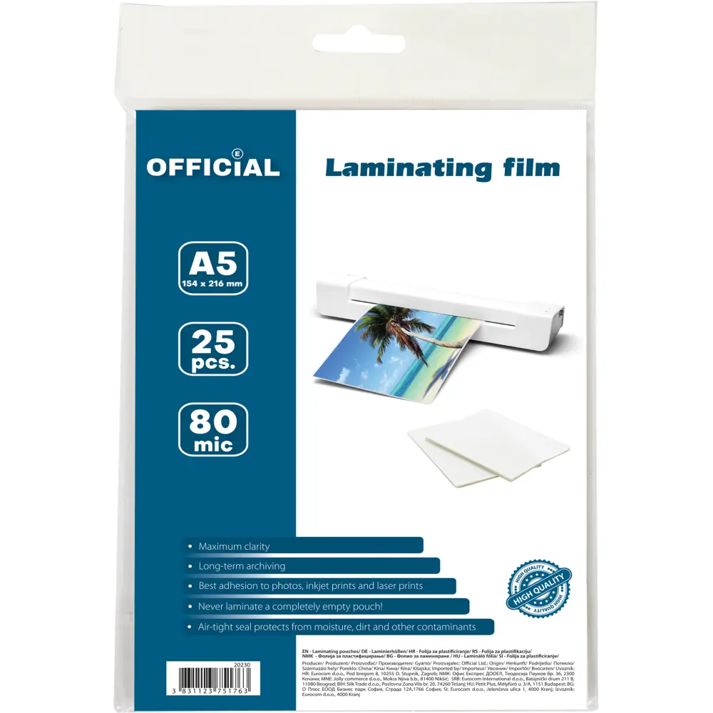 Žepki za plastificiranje A5