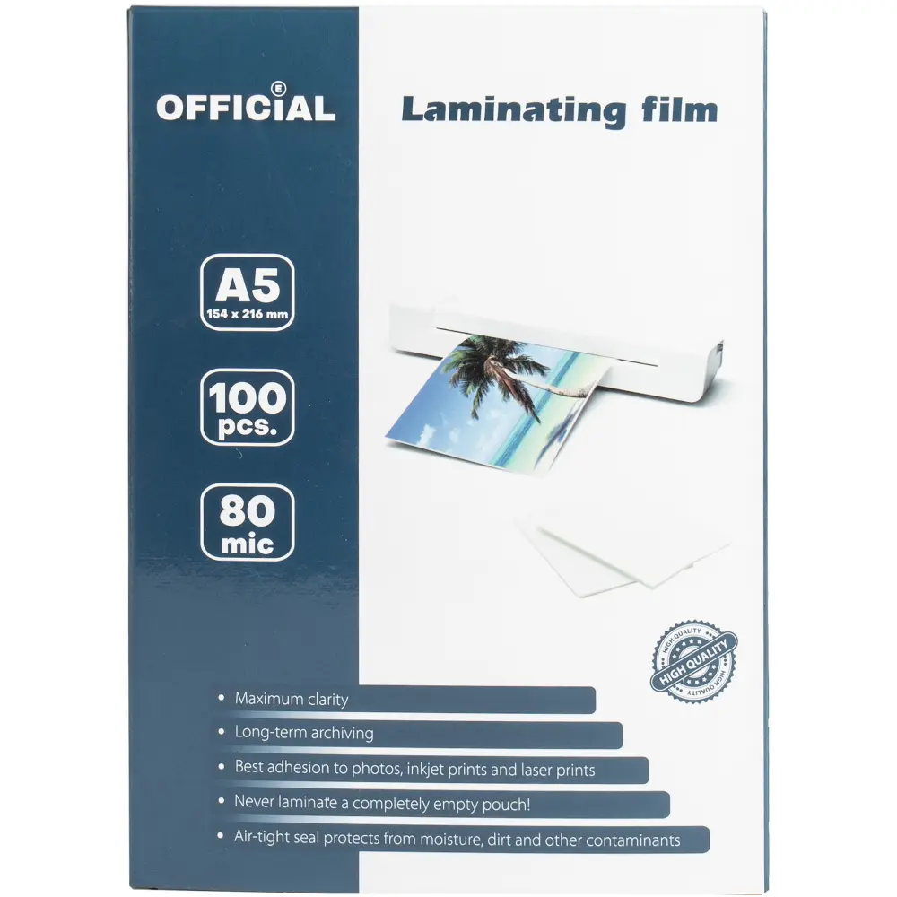 Žepki za plastificiranje A5, 80mic 100/1