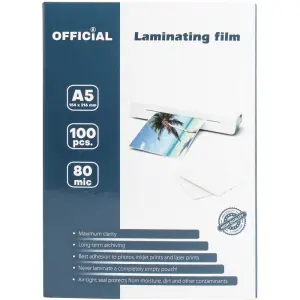 Žepki za plastificiranje A5, 80mic 100/1