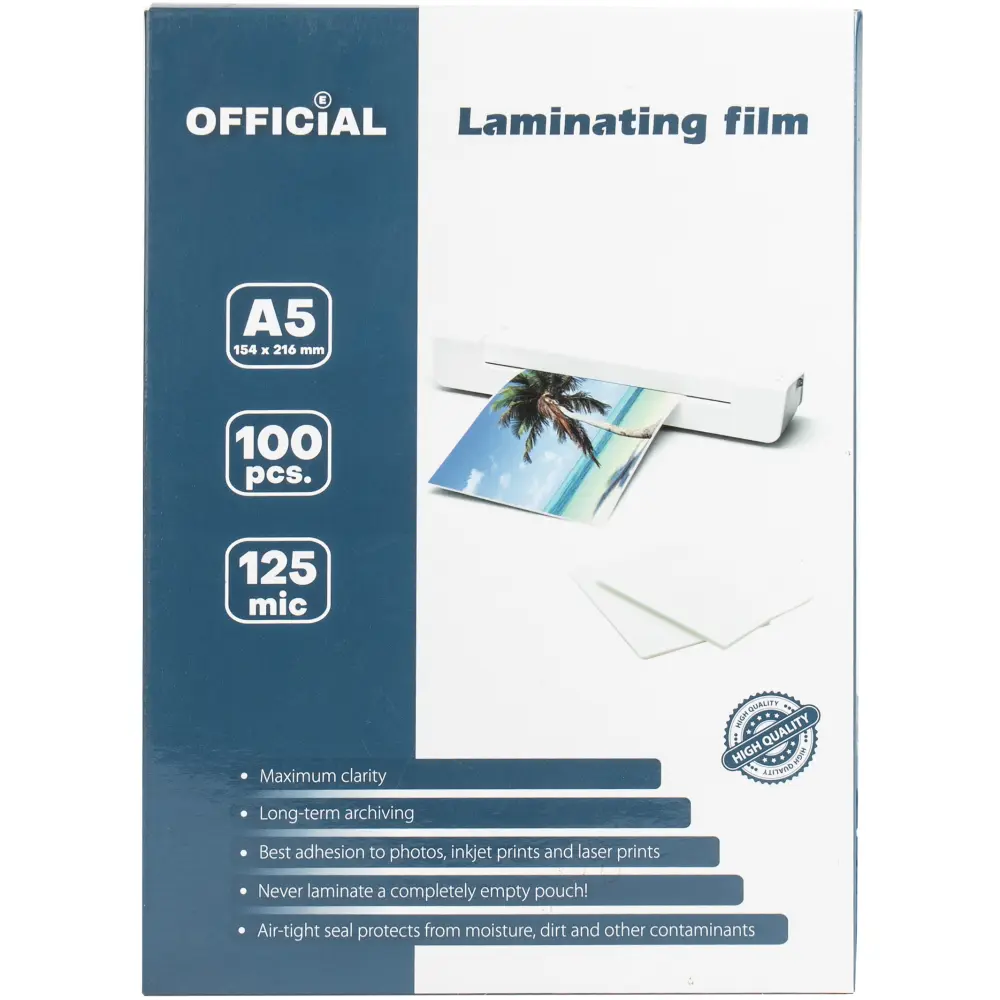 Žepki za plastificiranje A5 125mic 100/1