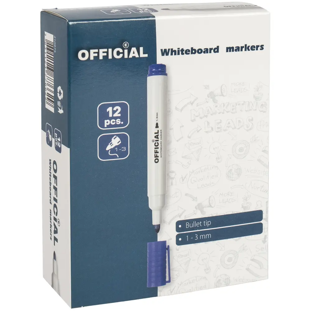 Marker za belo tablo Official, moder