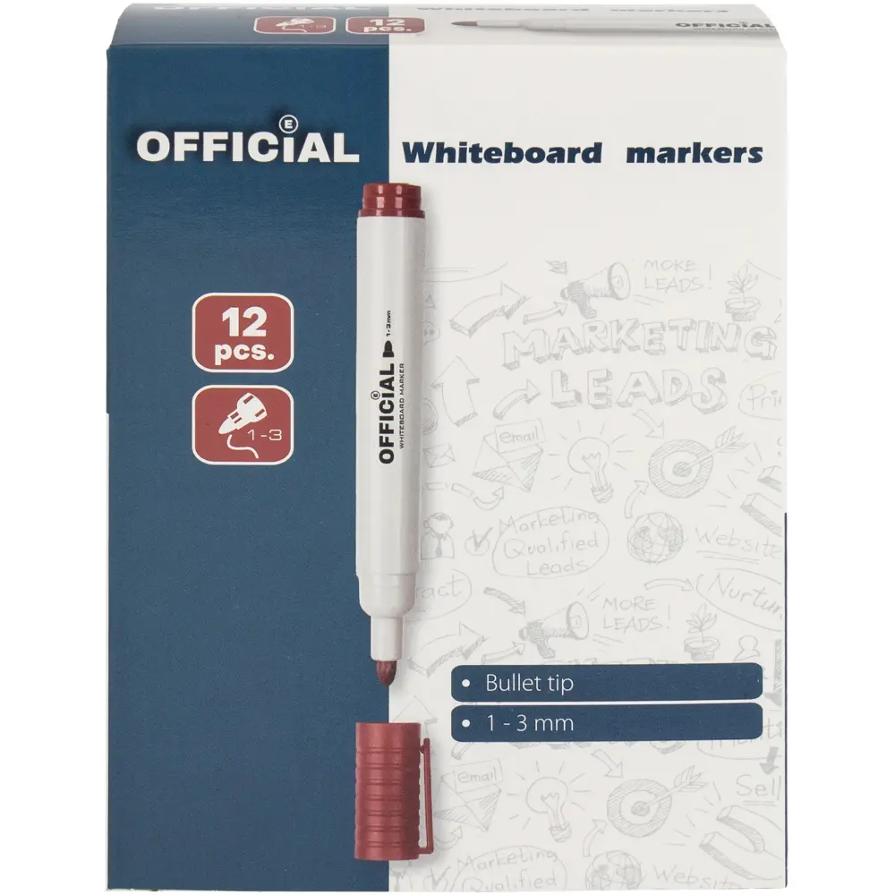 Marker za belo tablo Official, rdeč