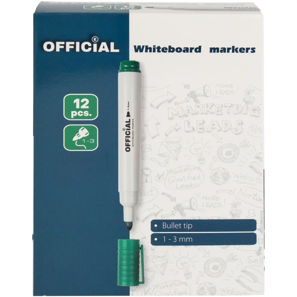 Marker za belo tablo Official, zelen
