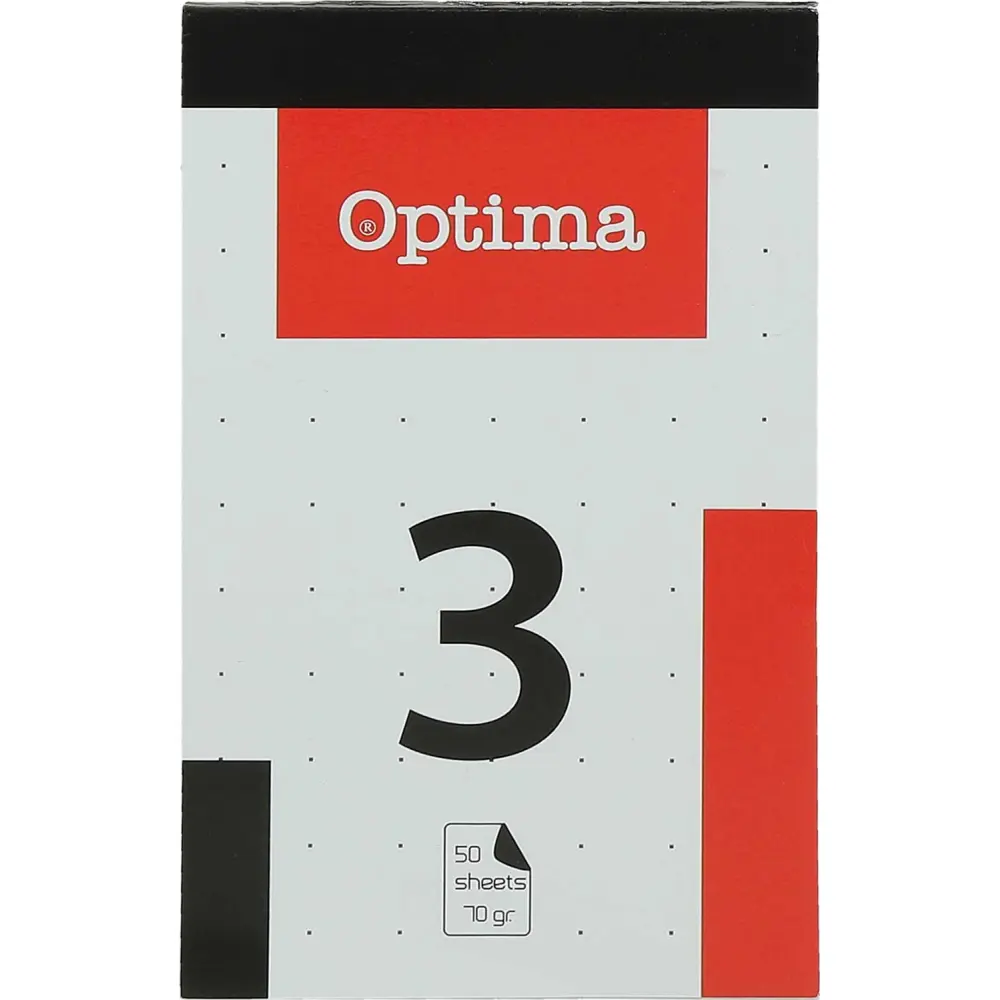 Lepljen blok Optima št. 3, mali karo