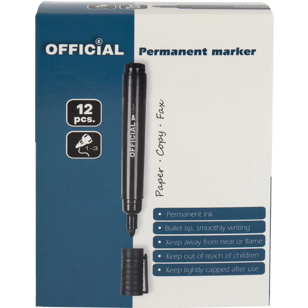 Permanentni marker Official, črn