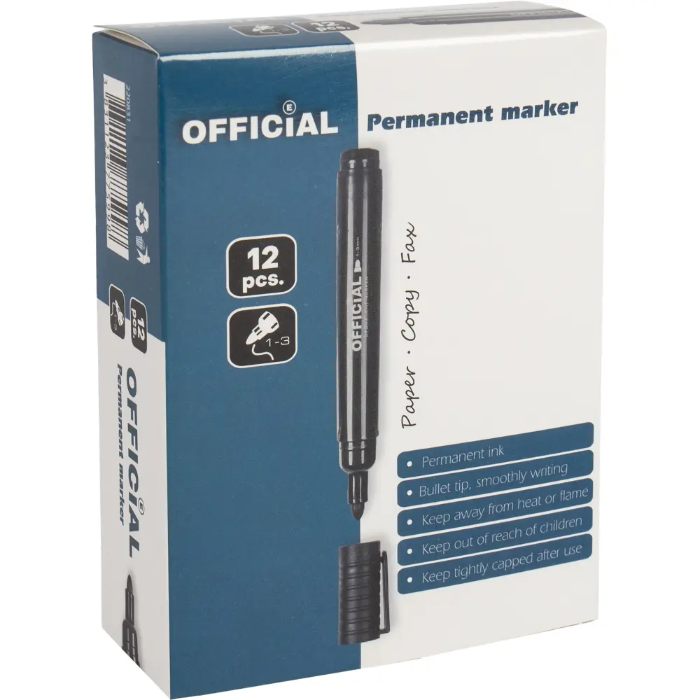 Permanentni marker Official, črn