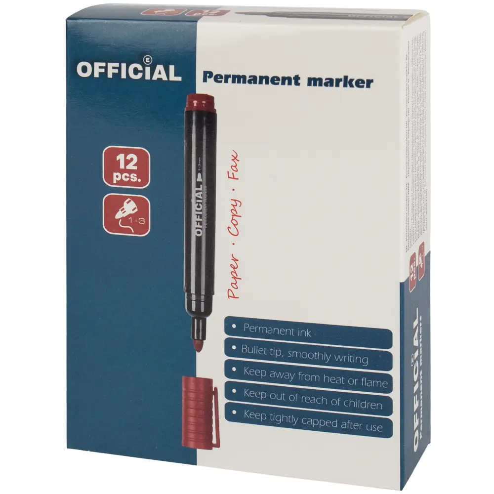 Permanentni marker Official, rdeč