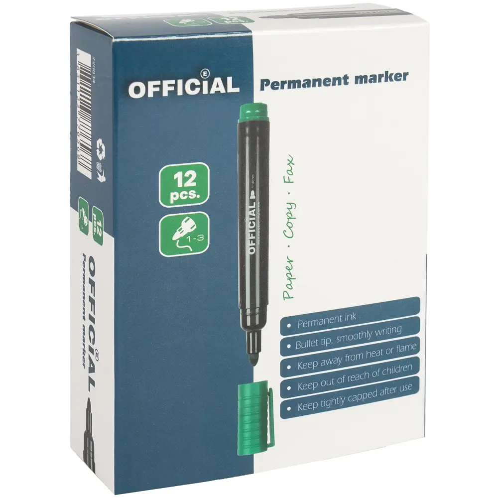 Permanentni marker Official, zelen