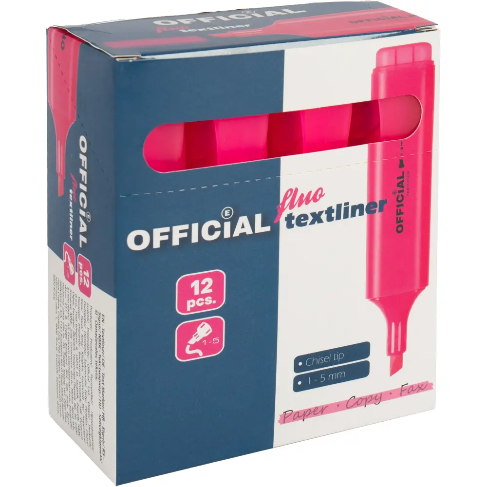 Označevalec besedila Official, roza