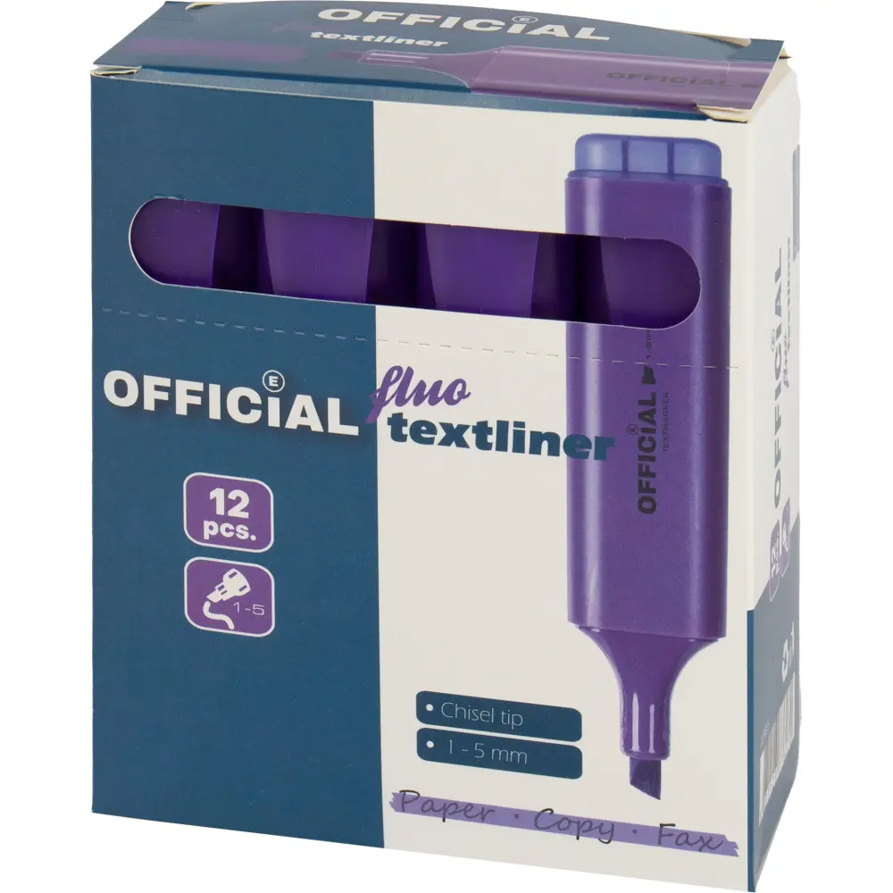 Označevalec besedila Official, vijoličen