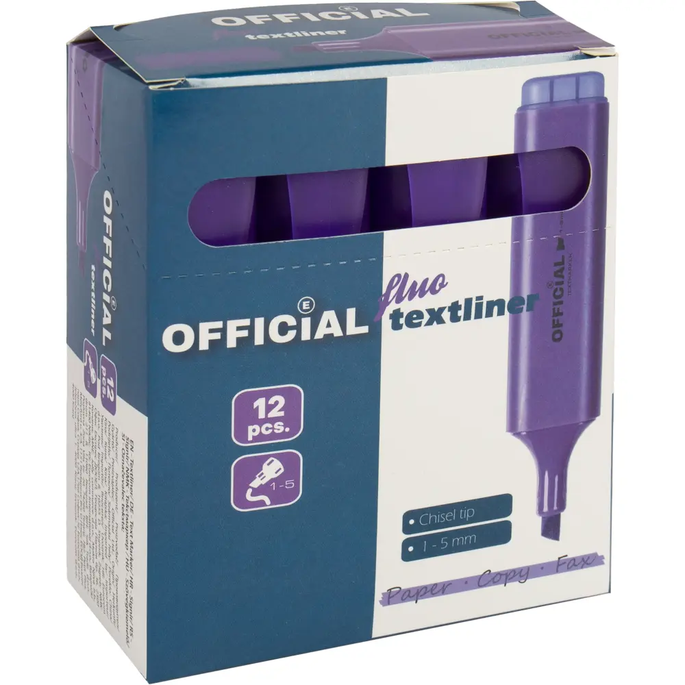 HIGHLIGHTER FLUO OFFICIAL CHISEL, PURPLE
