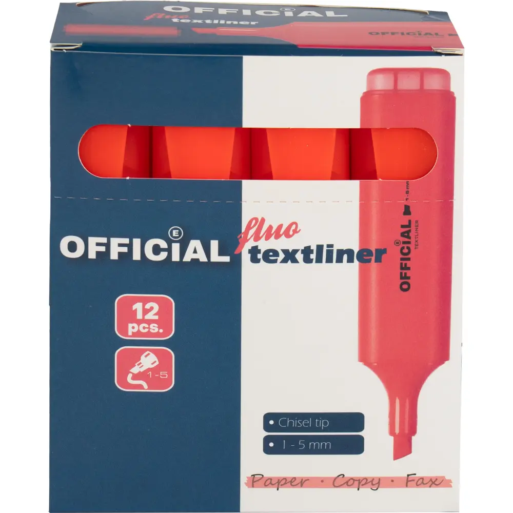 Označevalec besedila Official, rdeč